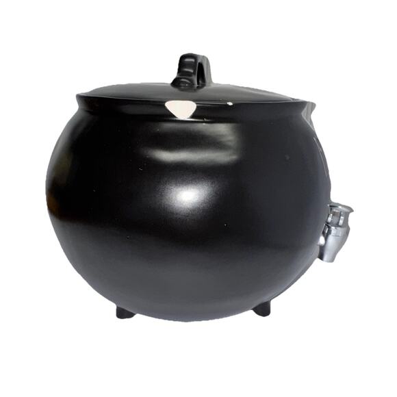 Halloween Party Decor “More Boos Please” Cauldron Drink Dispenser Black Rae Dunn - Picture 4 of 9